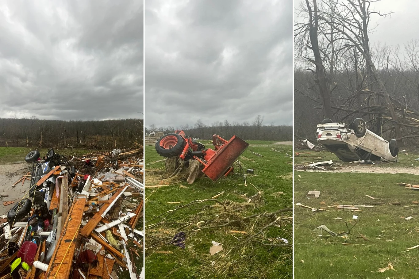 Skutki przejścia tornada przez część stanu Missouri. Z kolei w stanie Tennessee z powodu burz zginęły co najmniej trzy osoby