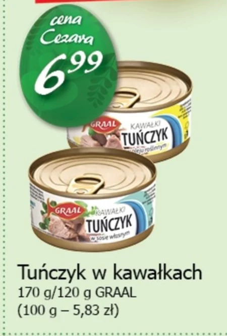 Graal Tuńczyk kawałki w oleju roślinnym 170 g