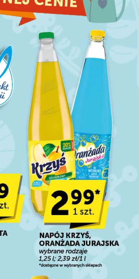 Krzyś Napój gazowany smak gruszkowy 1,25 l