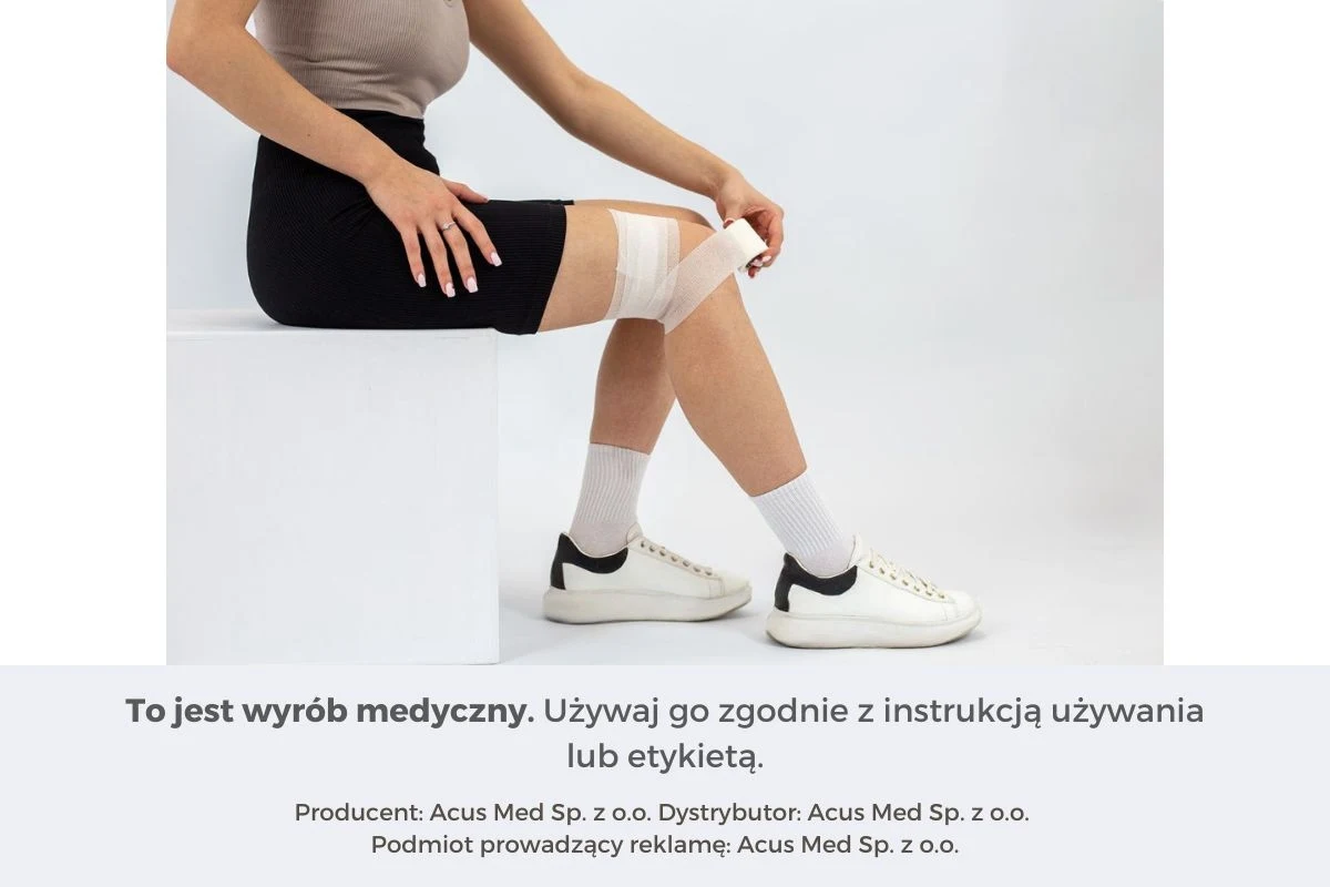 Bandaż samoprzylepny kohezyjny Gold Tape - kolano 