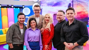 Od lewej: Stefano Terrazzino, Maciej Kurzajewski, Katarzyna Cichopek, Monika Jarosińska, Bartek Pańczyk, Tomasz Błasiak