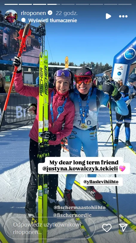 Riitta-Liisa Roponen i Justyna Kowalczyk-Tekieli