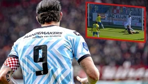 Oskar Zawada tym razem w roli antybohatera (Źródło: AFP/x.com/ESPNnl)