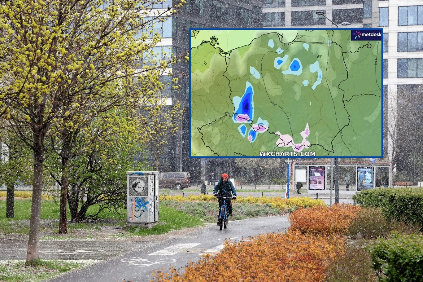 Poniedziałek będzie chłodny, a miejscami na południu nawet mroźny - prognozuje IMGW. Deszczu i deszczu ze śniegiem też nie zabraknie