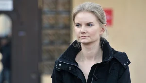 Joanna Zakrzewska na planie serialu "W11 - Wydział Śledczy"