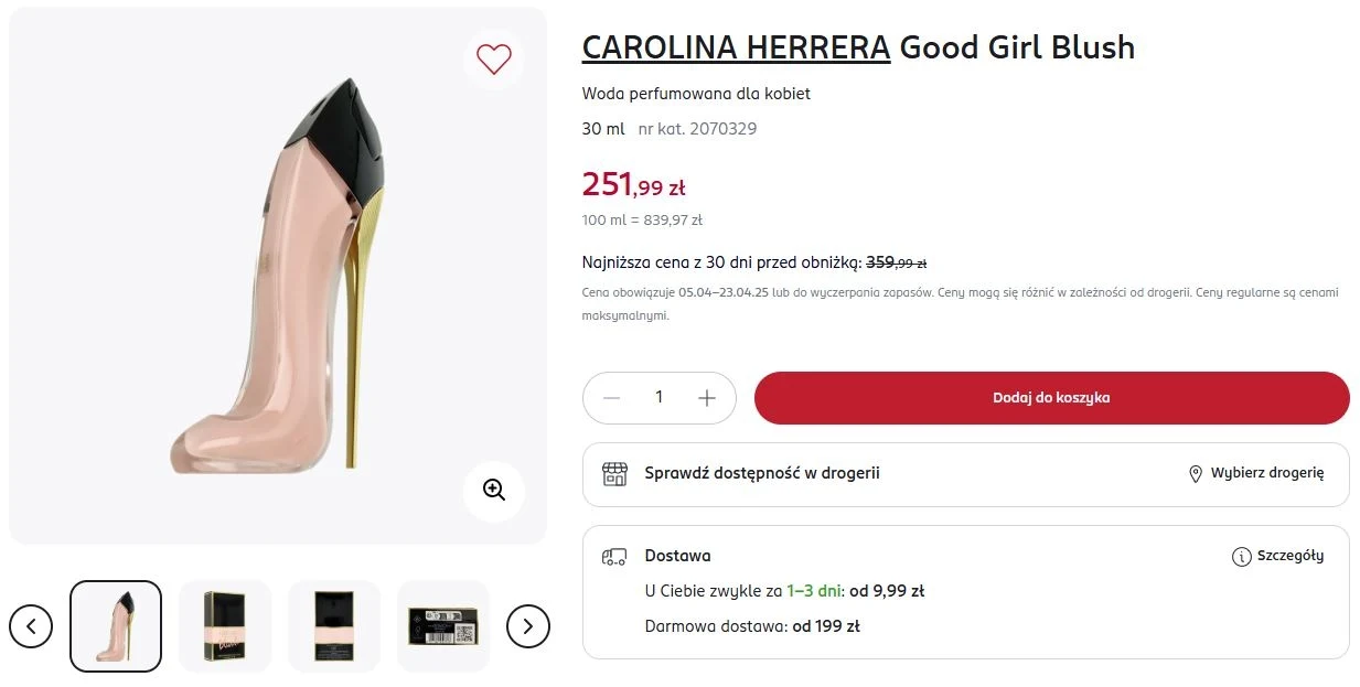 Rossmann oferuje promocję na perfumy Carolina Herrera!