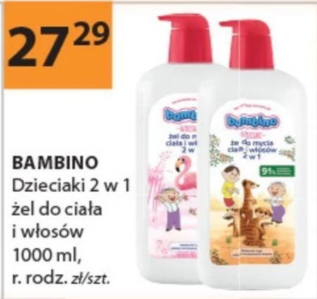 Bambino Dzieciaki Żel do mycia ciała i włosów 2 w 1 1000 ml