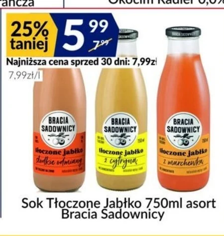 Bracia Sadownicy Sok tłoczone jabłko z pigwą 750 ml