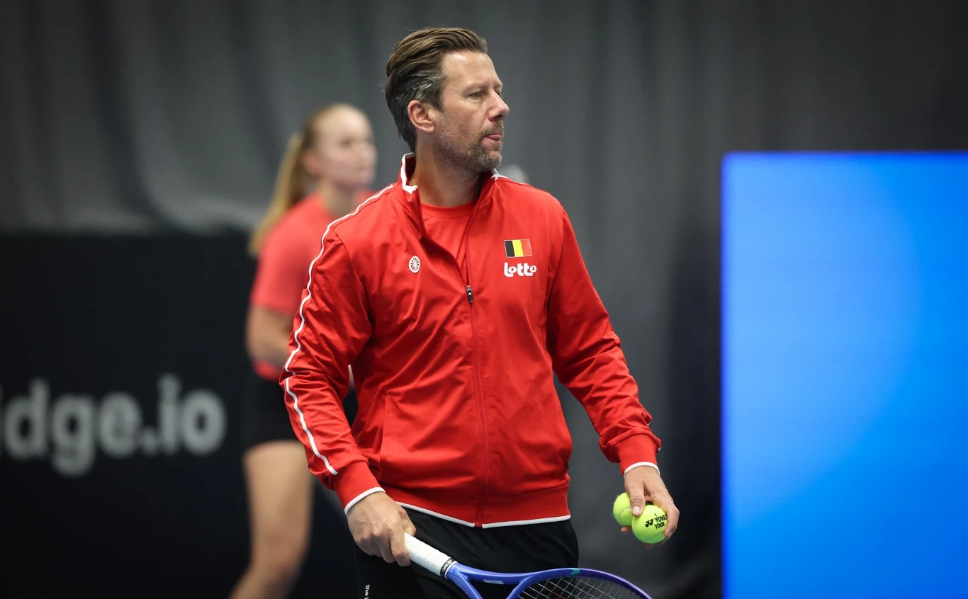 Wim Fissette w roli kapitana reprezentacji Belgii.