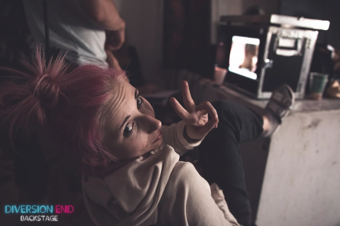 Na planie filmu "Diversion End" Na planie filmu "Diversion End"