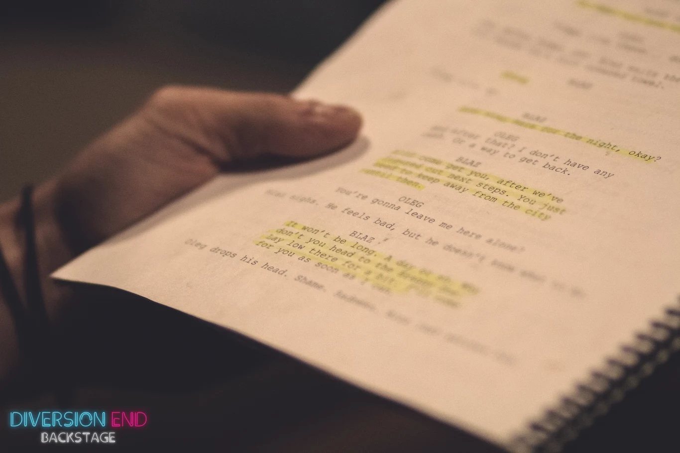 Na planie filmu "Diversion End" Na planie filmu "Diversion End"