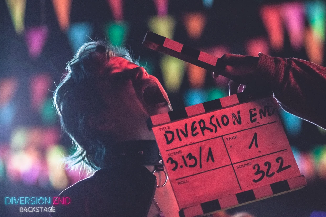 Na planie filmu "Diversion End" Na planie filmu "Diversion End"