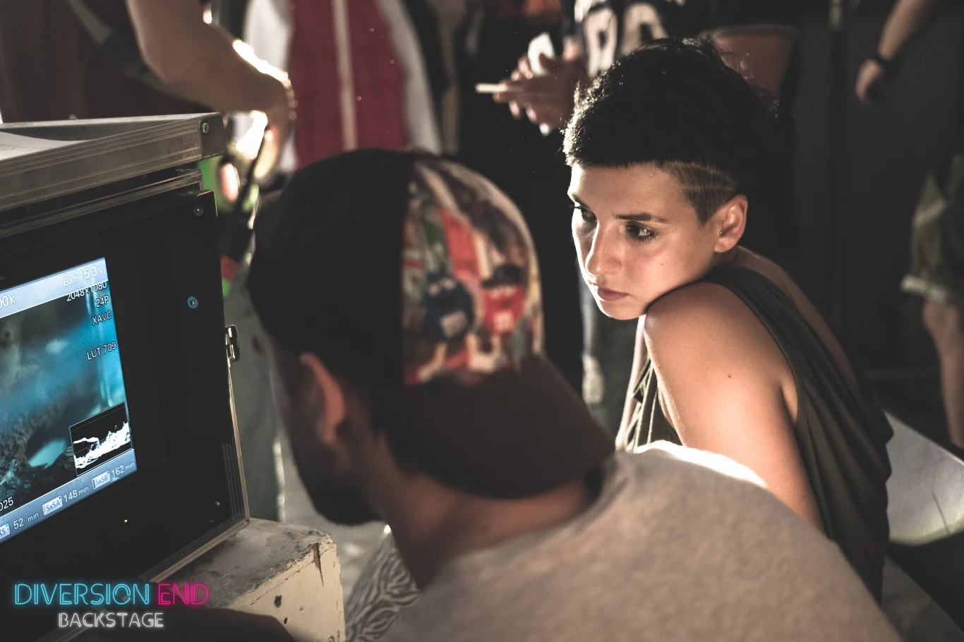 Na planie filmu "Diversion End" Na planie filmu "Diversion End"