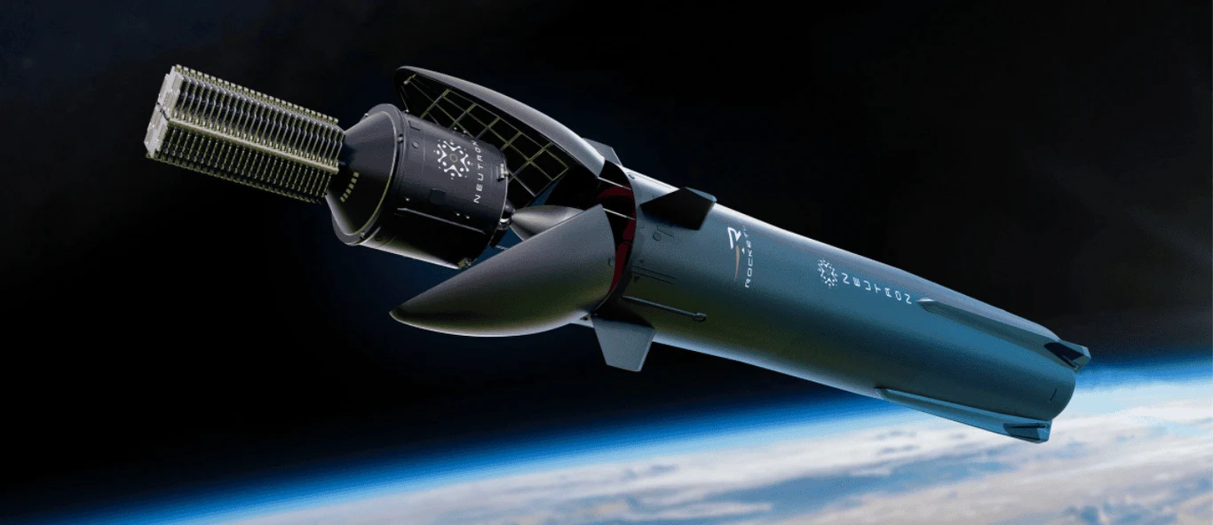 Wizja artystyczna rakiety Neutron firmy Rocket Lab. Wizja artystyczna rakiety Neutron firmy Rocket Lab.
