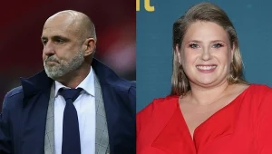 Michał Probierz i Ela Romanowska