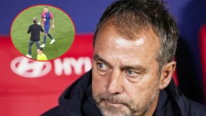 Hansi Flick, Raphinha, zrzut ekranu https://x.com/RoyalKimmich