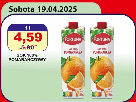 Fortuna Sok 100 % pomarańcza 1 l