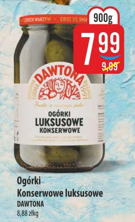 Dawtona Ogórki luksusowe konserwowe 900 g