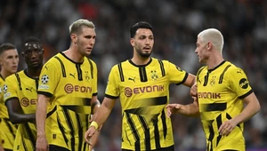 Piłkarze Borussi Dortmund w meczu LM przeciwko Realowi Madryt