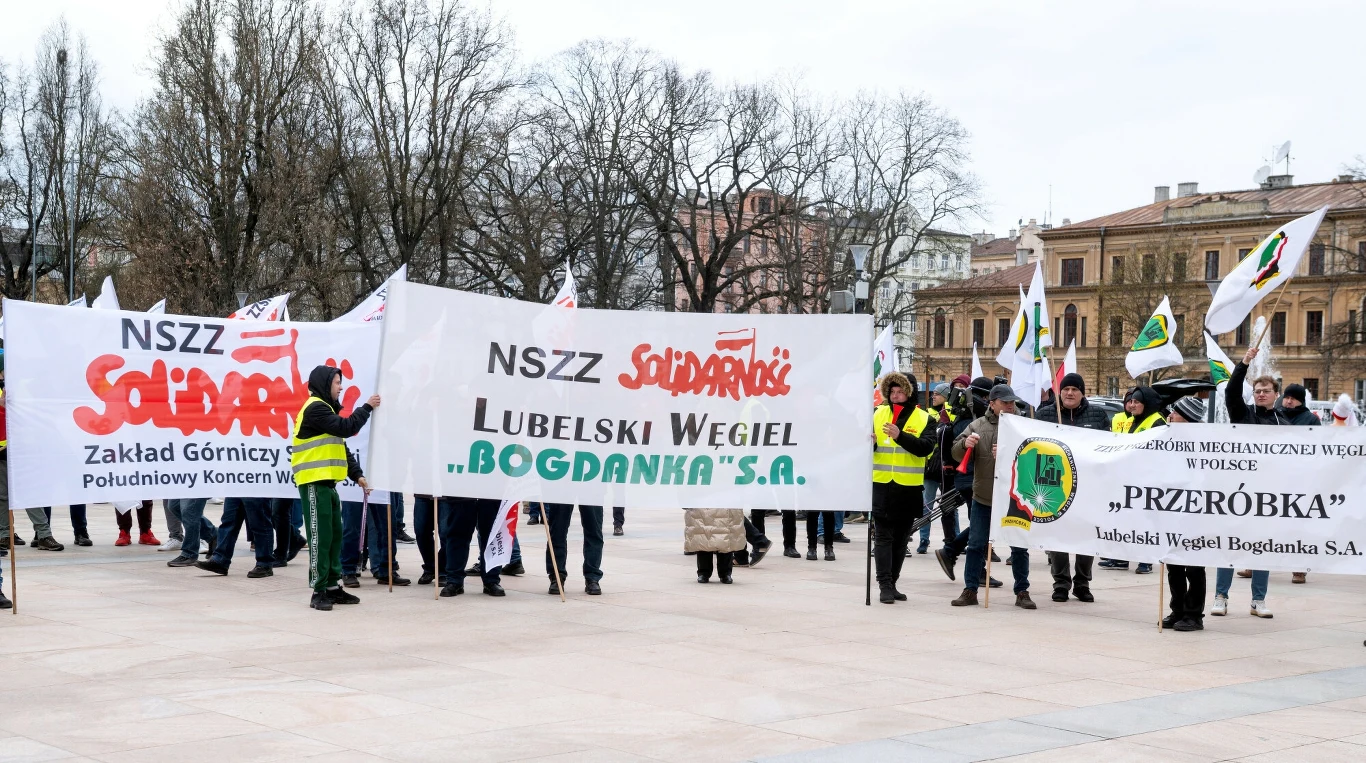Górnicy w Bogdance znów protestowali w obronie kopalni Górnicy w Bogdance znów protestowali w obronie kopalni