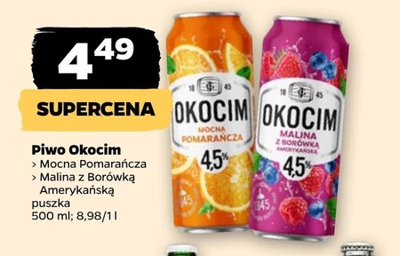 Okocim Piwo jasne malina z borówką amerykańską 500 ml