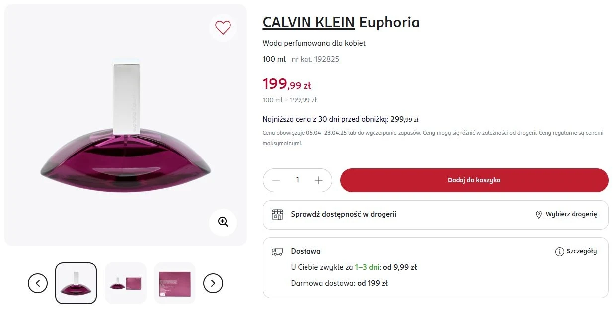 Rossmann oferuje promocję na perfumy Calvin Klein Euphoria! Rossmann oferuje promocję na perfumy Calvin Klein Euphoria!