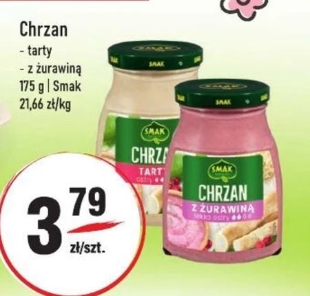 Smak Chrzan tarty ostry 175 g