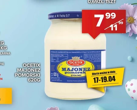 Ocetix Majonez pomorski stołowy 620 g
