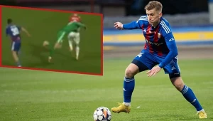 Grzegorz Szymusik w roli golkipera spisał się wybornie (Źródło: Newspix.pl/x.com/sport_tvppl)