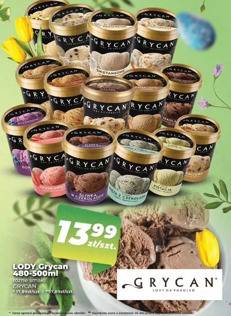 Grycan Lody Caffé Latte Lody kawowe 500 ml