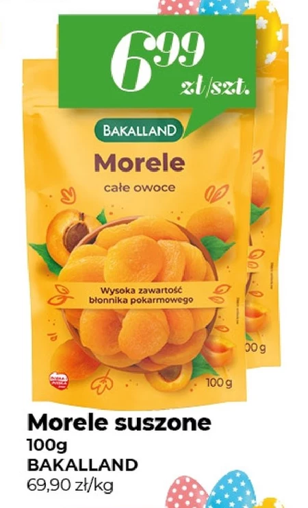 Bakalland Morele całe owoce 100 g