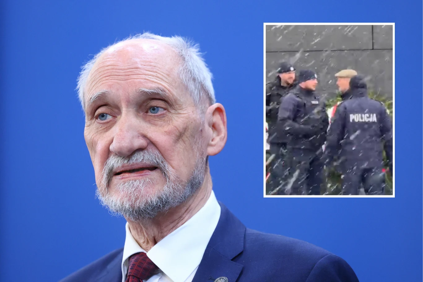 Antoni Macierewicz wdał się w dyskusję z policją pod pomnikiem smoleńskim Antoni Macierewicz
