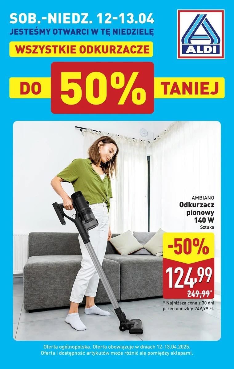 Wszystkie odkurzacze do 50% taniej w ALDI 