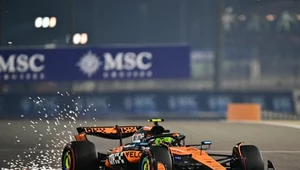 Lando Norris podczas treningu przed GP Bahrajnu