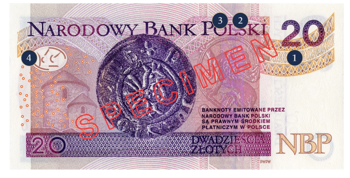 Banknot o nominale 20 zł musi zawierać pas opalizujący. Inaczej pieniądze nie są ważne