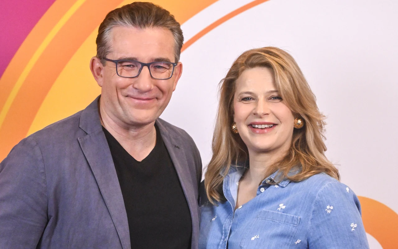 Przemysław Sadowski i Agnieszka Warchulska w "halo tu polsat"