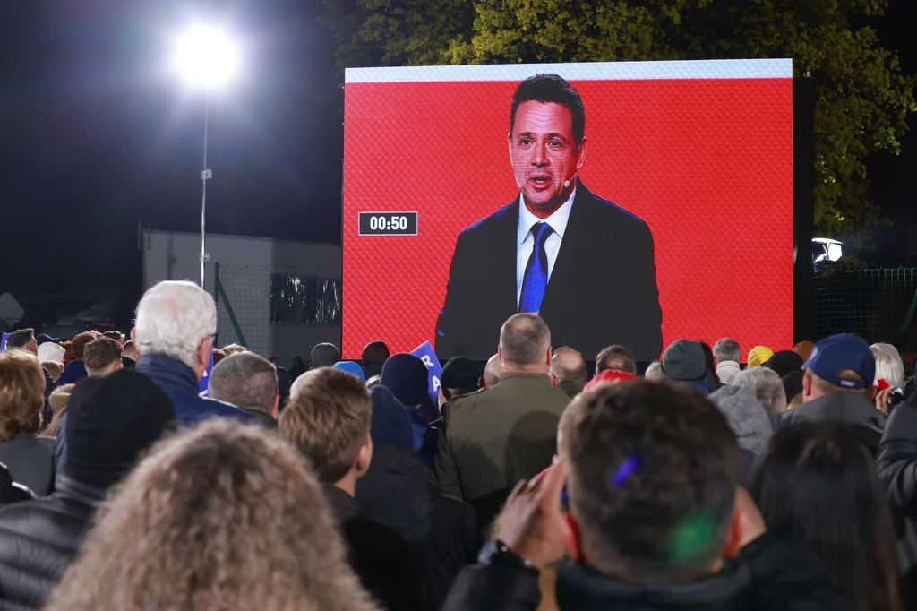 Końskie. Rafał Trzaskowski podczas debaty Końskie. Rafał Trzaskowski podczas debaty