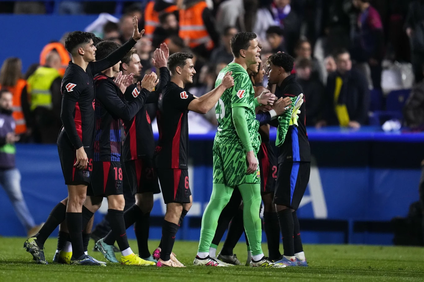 Piłkarze Barcelony po meczu z Leganes