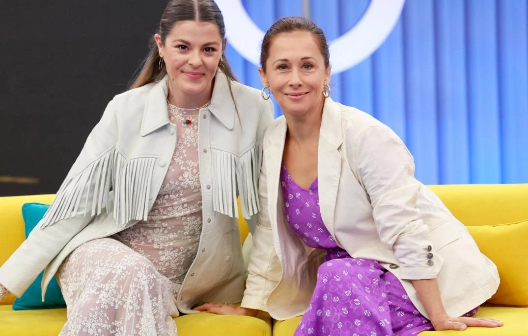 Angelika Kurowska i Jolanta Fraszyńska w "halo tu polsat". Angelika Kurowska i Jolanta Fraszyńska w "halo tu polsat".