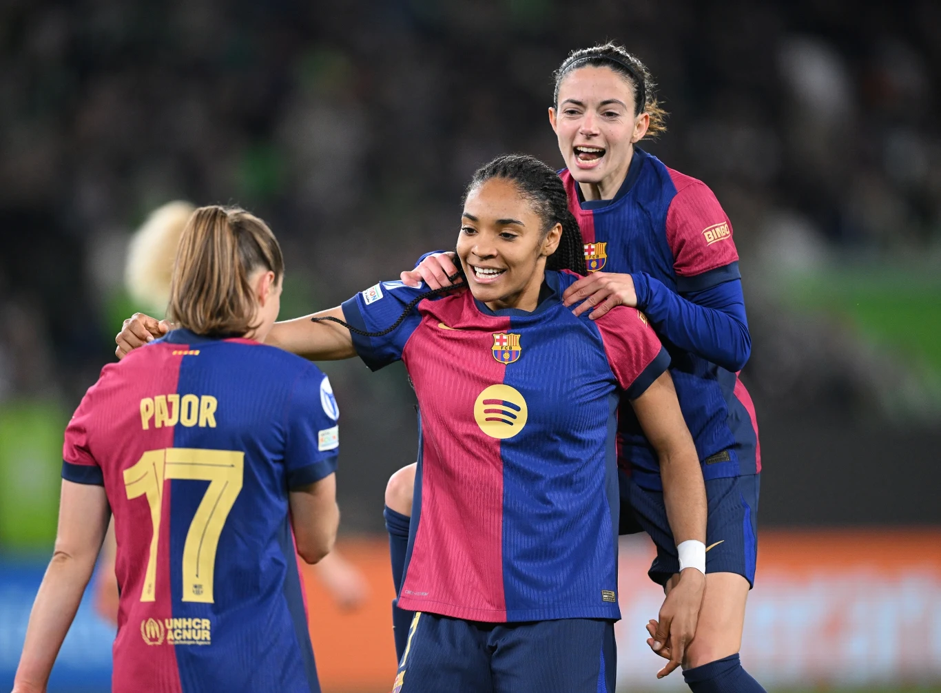 Ewa Pajor, Salma Paralluelo i Aitana Bonmati Ewa Pajor, Salma Paralluelo i Aitana Bonmati