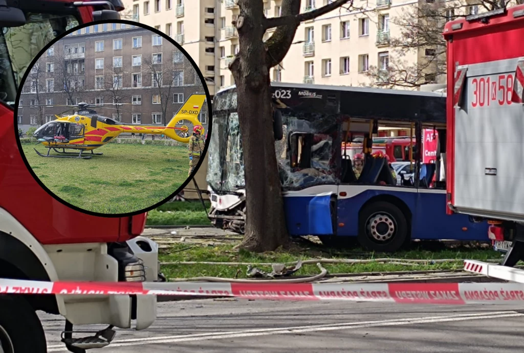 Poważny wypadek w Krakowie, są poszkodowani Poważny wypadek w Krakowie, są poszkodowani