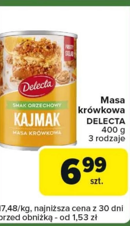 Delecta  Kajmak masa krówkowa smak orzechowy 400 g