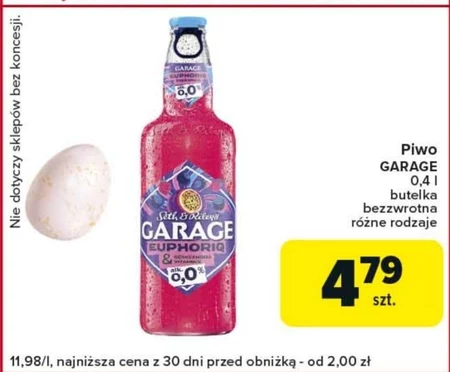 Seth & Riley's Garage Euphoriq Bezalkoholowy napój piwny o smaku jagód i marakui 400 ml