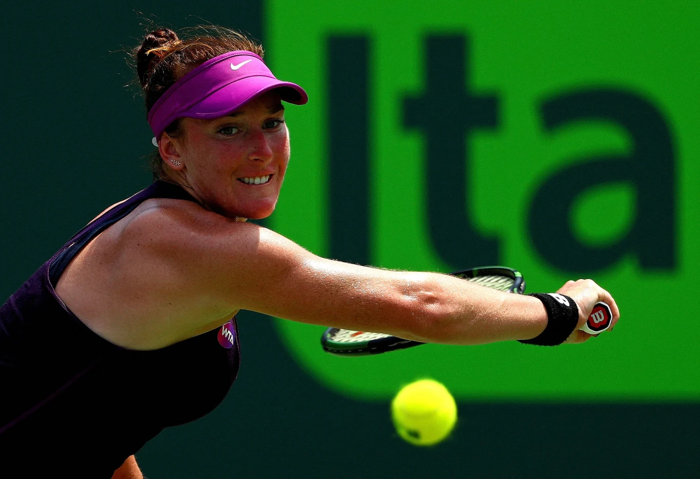 Madison Brengle w meczu z Agieszką Radwańską w Miami Open, 2016 rok