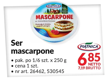 Piątnica Ser Mascarpone 250 g