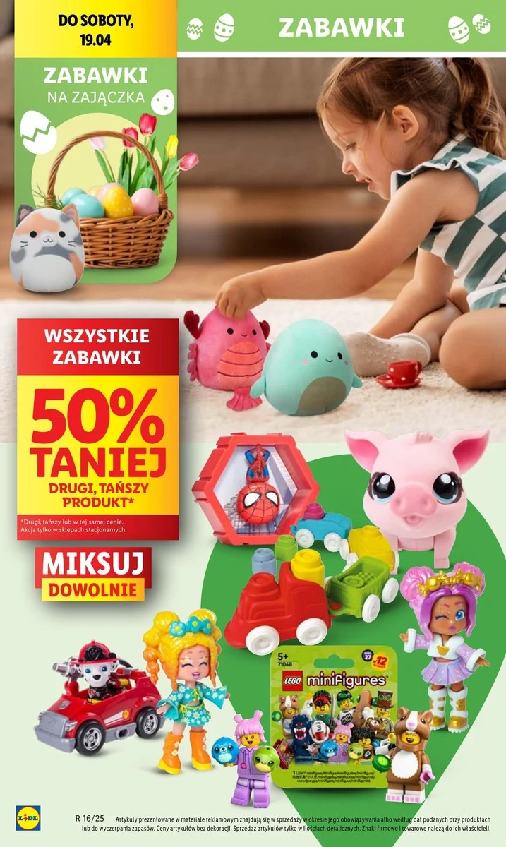 Wszystkie zabawki 50% taniej na Wielkanoc! 