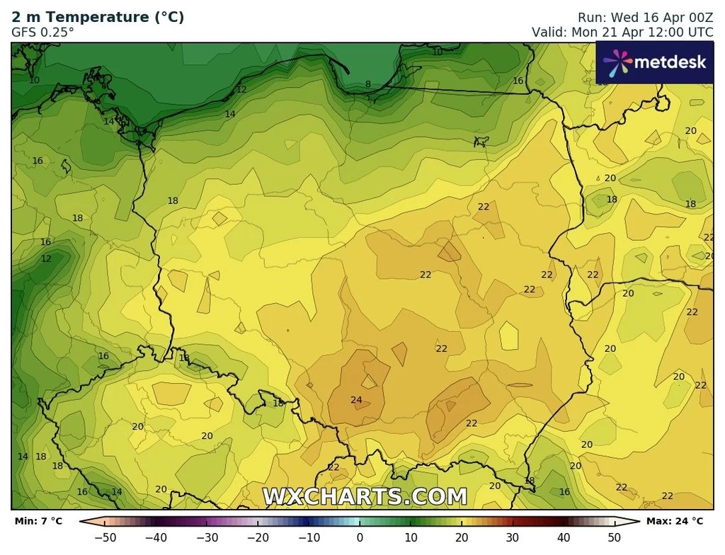 Poniedziałek Wielkanocny będzie bardzo ciepły: miejscami do 25 stopni Celsjusza