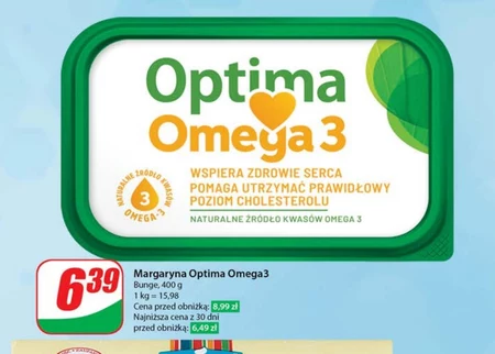 Optima Omega 3 Margaryna o zawartości trzech czwartych tłuszczu 400 g