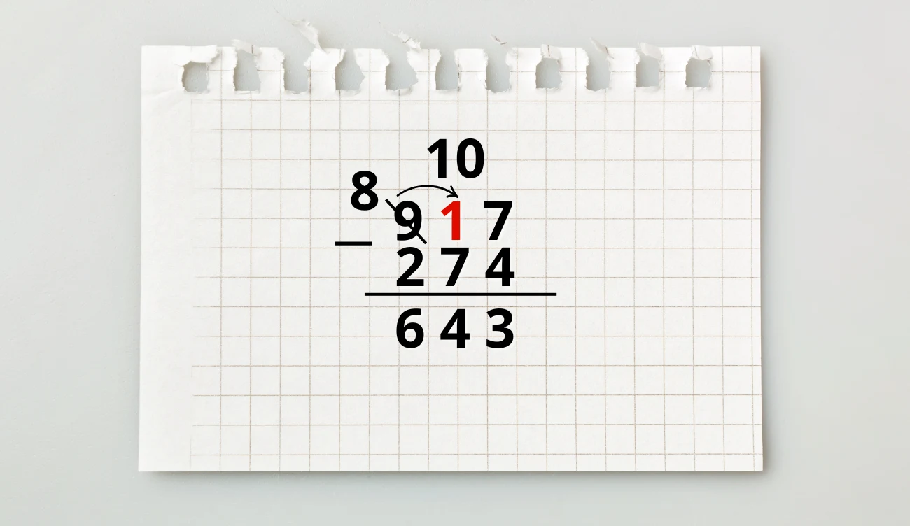 Tak poprawnie wykonasz odejmowanie pisemne liczb 