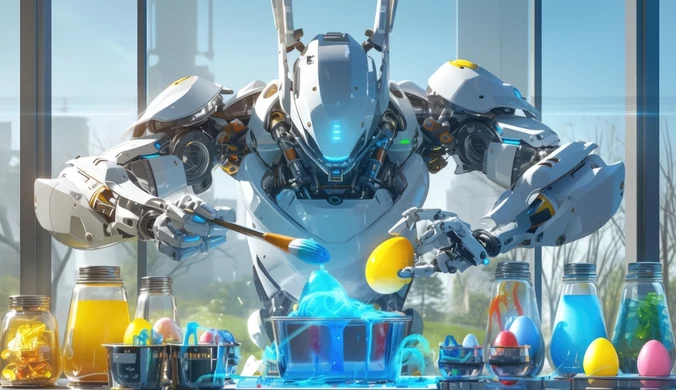 Wielkanoc i roboty? Zaskakująco, to może iść w parze! Są maszyny, które kojarzą się z symbolami tych świąt.